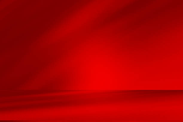 istock Studio style background wall decoration presentation uses white and red tones. with shadows cast from a nearby window, concept creating a decorative 2211532528