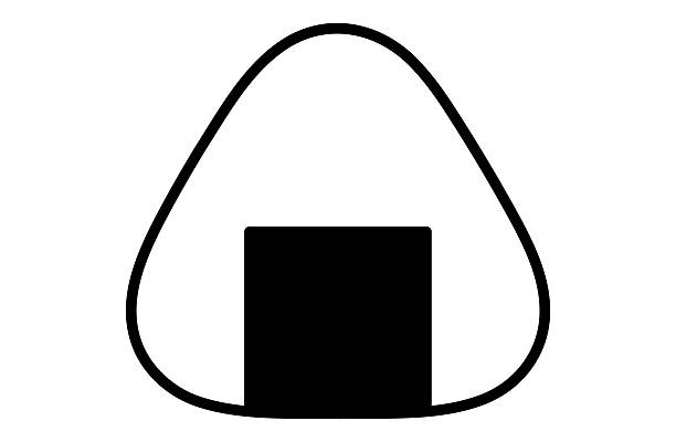 onigiri векторная иллюстрация иконка простая - рисовые шарики stock illustrations