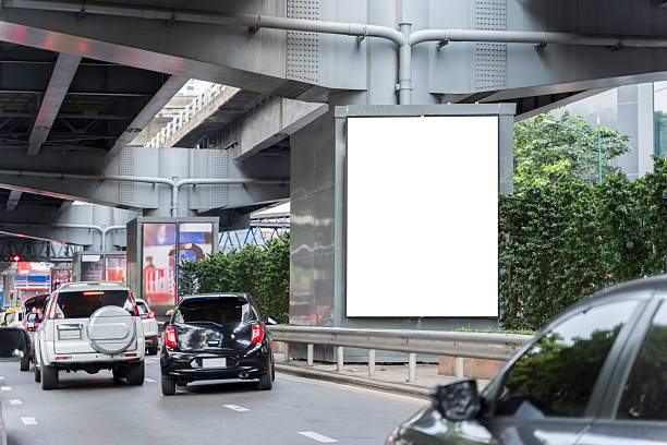 istock Mockup of a freeway billboard with white space for advertising. Clipping path. 2211537233