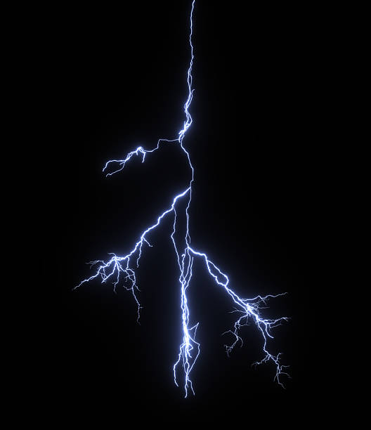 istock Isolated energy thunderbolt stormy cut-out black backgrounds 3d render 2211538380