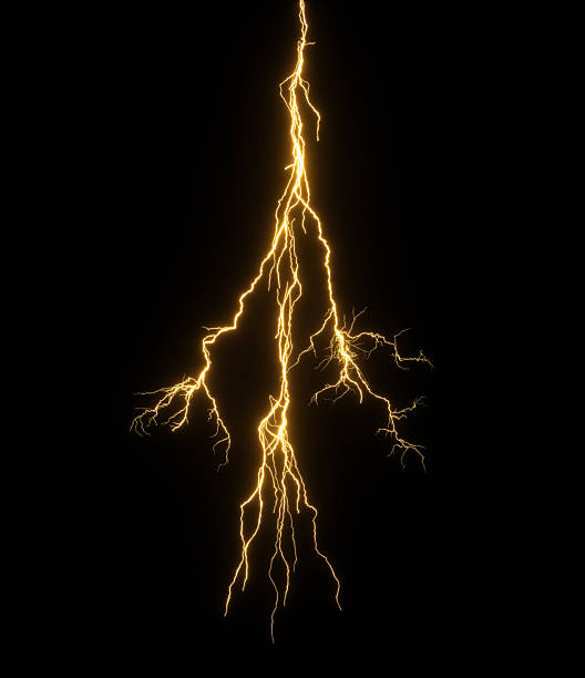 istock Isolated lightning grow spectacular stormy cutout on black backgrounds 3d render 2211538381
