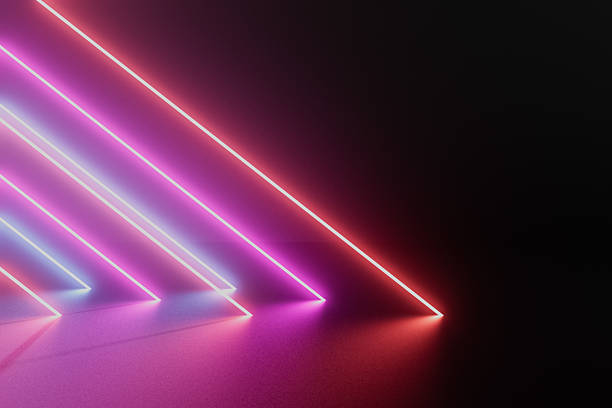 istock A series of neon lights are arranged in a triangle formation 2211538826