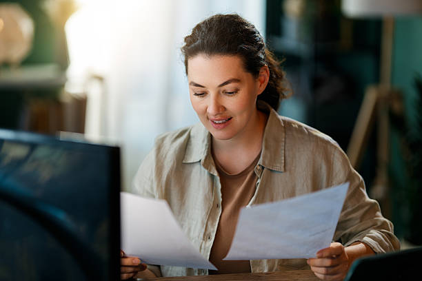 istock woman working at home 2211543487
