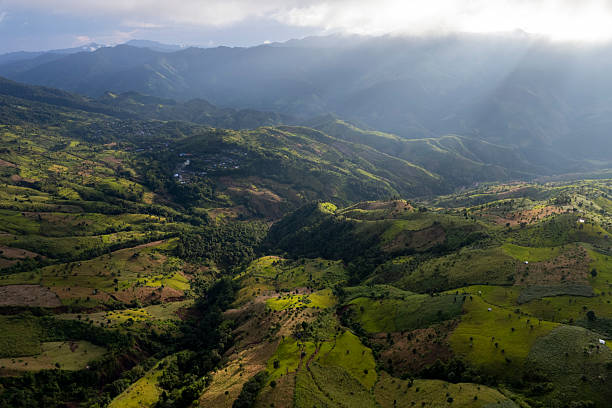 istock Morning Mist and Viewpoint with Layers of Mountains 2211546904