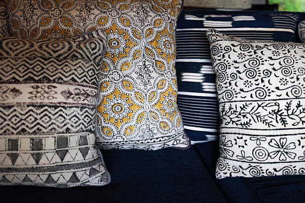 istock Patterned decorative pillows in eco-lodge near Victoria Falls 2211553625