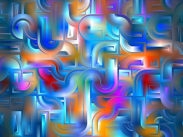 Free picture: Colorful futuristic fantasy texture coloration of curves