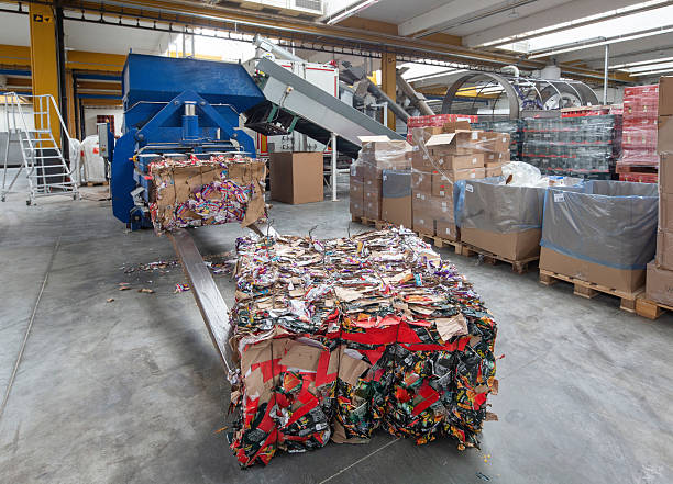istock Recycling industry. Industry. Pressing into bales. 2211568182