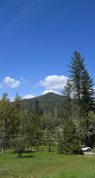 istock Serene landscape with mountain and blue sky. 2211569203