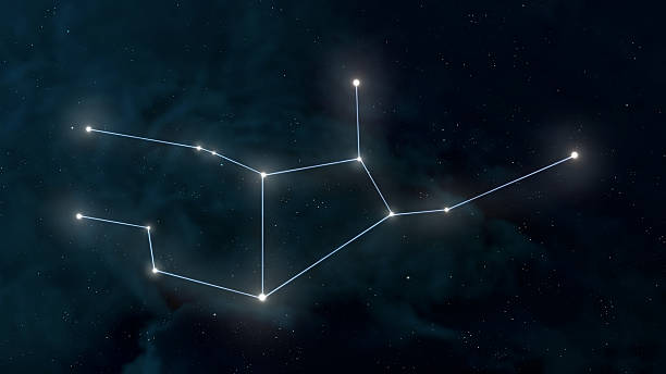 istock Virgo constellation in the night sky isolated. 2211570040