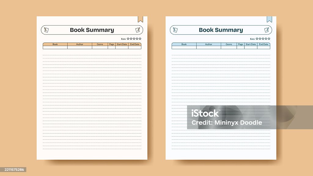 Summary Notes Guide Book Summary Notes Template Review And Summary Paper For Reading Hobby ...