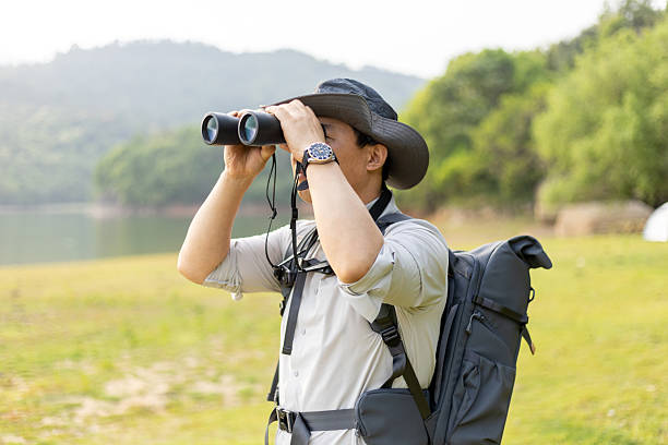 istock Wildlife traveler using binoculars to observe wild animals 2211582858