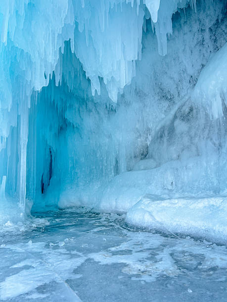 istock A large ice formation with a blue sky in the background 2211582974