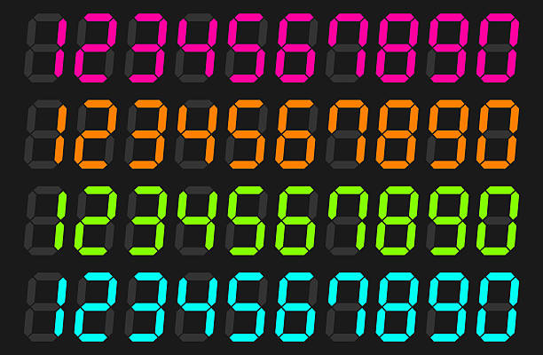 30+ Digital Clock Numbers Silhouette Stock Photos, Pictures & Royalty ...
