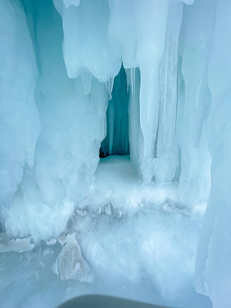 istock A large ice formation with a blue sky in the background 2211583054