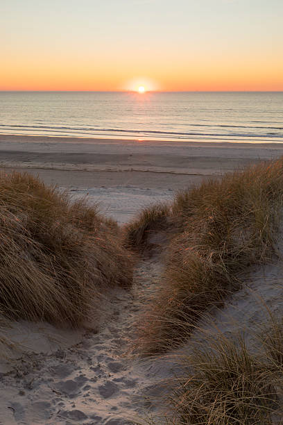 istock Scenic sunset at danish North Sea beach 2211589629