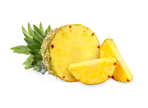 istock Sliced ripe pineapple isolated on white. Exotic fruit 2211590369