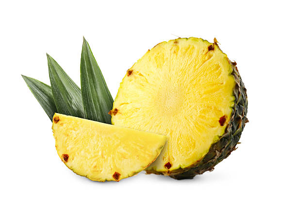 istock Sliced ripe pineapple isolated on white. Exotic fruit 2211590372