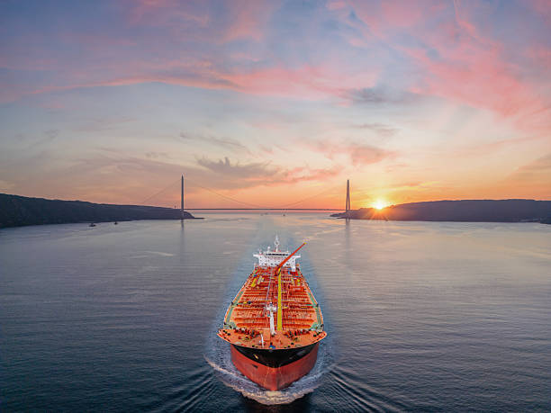 istock Aerial view of cargo ship and bosphorus Istanbul 2211596232