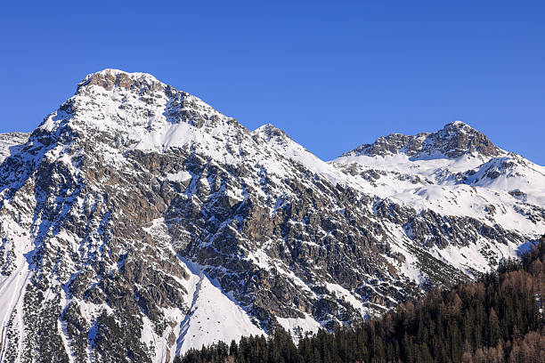 snowcapped mountains in Arosa, Switzerland