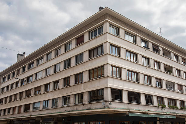 Modern apartment building in Rouen, France