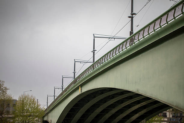 The Joan of Arc Bridge, Rouen is a modern road and tramway bridge that crosses the River Seine