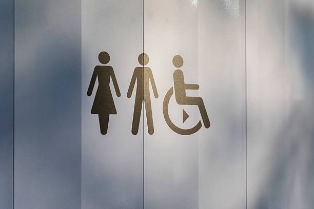 Male, female and disabled access icons