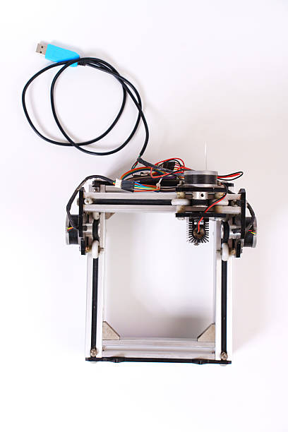 Mini Laser Engraving Machine for Wood on White Background. engraving handmade wood products and gift boxes.