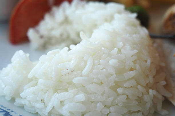 istock Closeup of Cooked white rice 2211628907