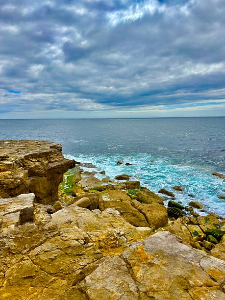 Jurassic Coast, an isolated island  of quaint villages, rocky coastal scenery, Portland Bill Lighthouse in Dorset, England