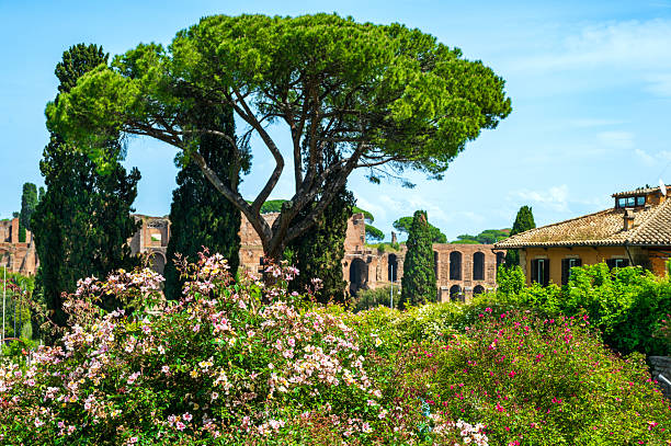 Municipal Rose Garden in the center of Rome in Spring