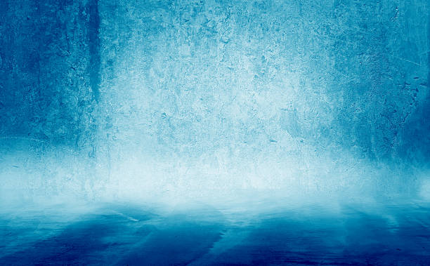 istock empty room background for design. empty space with blue cement concrete wall and floor use as background with blank space for design. 2211640507