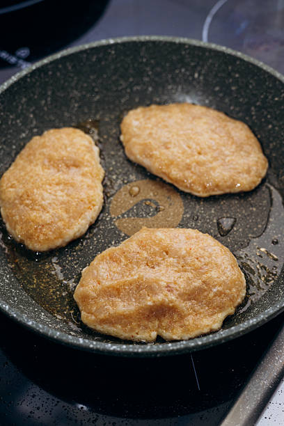 istock Cooking cutlets at home. Fresh minced pork. 2211643596