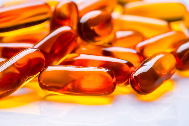 Dietary supplement containing omega 3 fish oil capsules