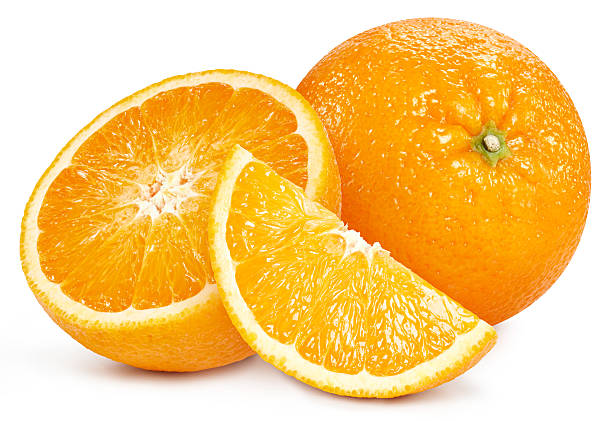 istock Fresh organic orange with leaves isolated on white background 2211647502