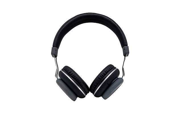 istock Black headphones on a white background 2211658228