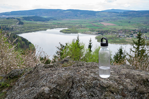 Abandoned blue plastic bottle - concept image