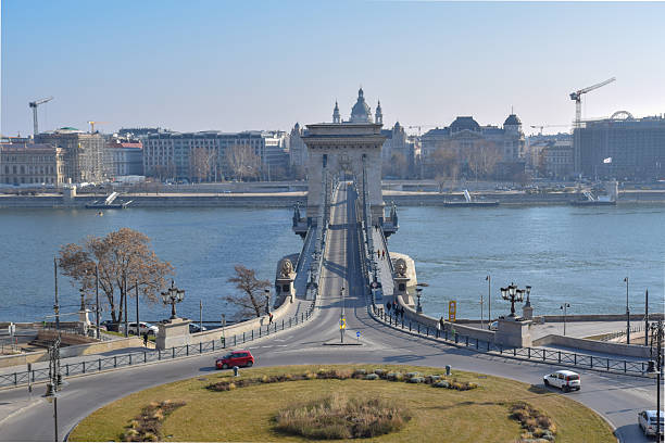 istock Budapest cityscape with Chain bridge in foreground 2211660328