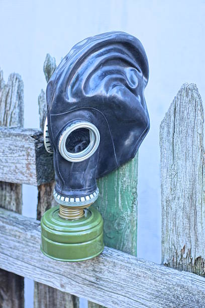 istock one old army rubber black green gas mask 2211663977