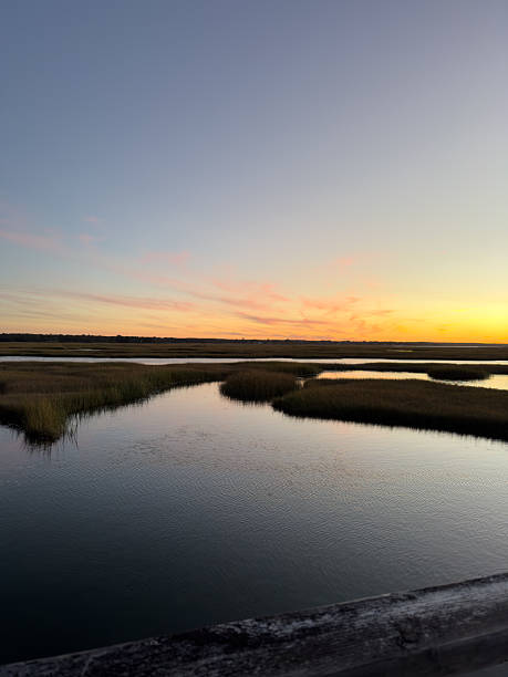 istock Sunset Over Marsh Grass in the Bay 2211664979