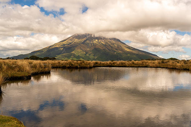 istock Pouakai Tarns with Mt Egmont as a backdrop 2211670752