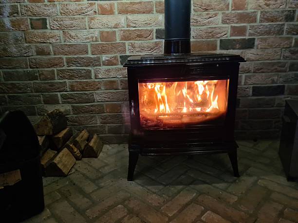 istock Roaring fire in a wood burner 2211675262