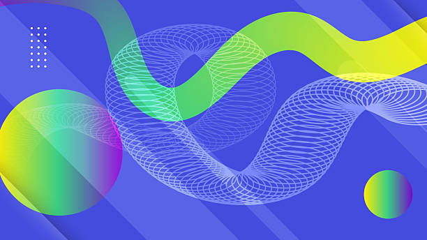 stockillustraties, clipart, cartoons en iconen met modern abstract background with rounded shapes, lines stripe and light composition. for wall decoration, postcard, poster, brochure, social media posts, mobile apps, banners design and web/internet ads - slang tube