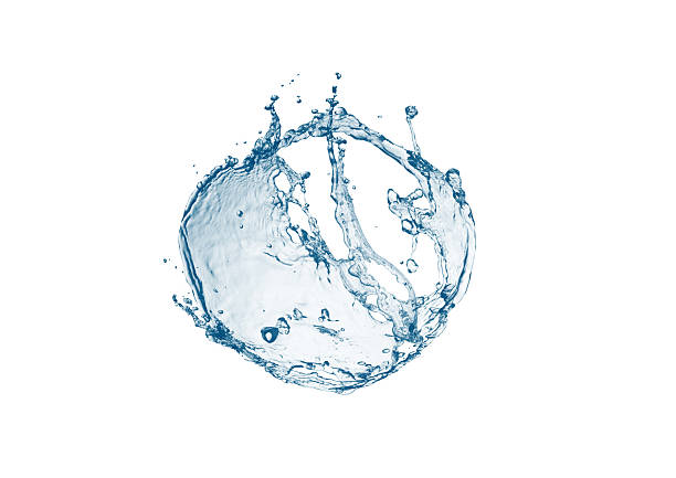 istock Abstract blue splashes swirling 3d illustration 2211690190