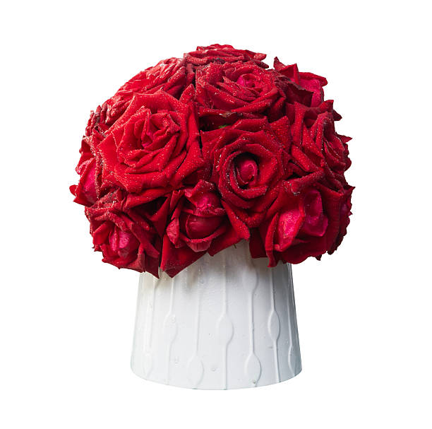 A Close Up View of a Bouquet of Red Roses