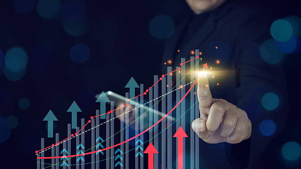 istock Business graphs statistics analyze business potential concepts, Businessman plan and analyze charts of business target growth, Marketing performance, Profit, Financial, Next year's goal setting 2211695467