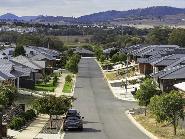 istock Suburban houses close together 2211698367