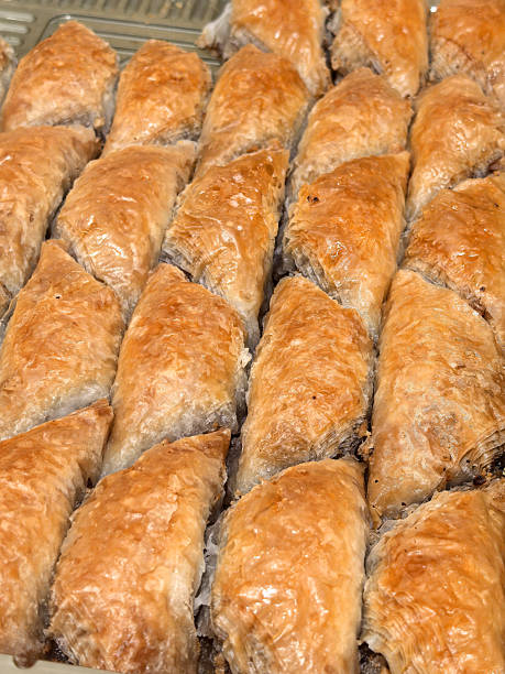 Delightful Turkish baklava arranged beautifully for enjoyment and sharing