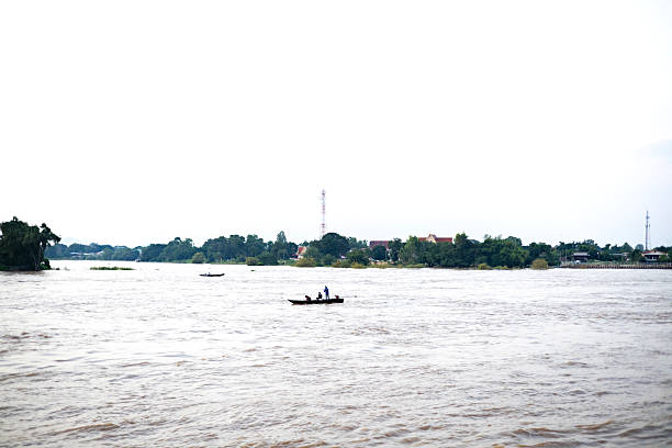 A Local Fishermen Gathers On The River, Background for advertising and wallpaper in natural environment and nature scene