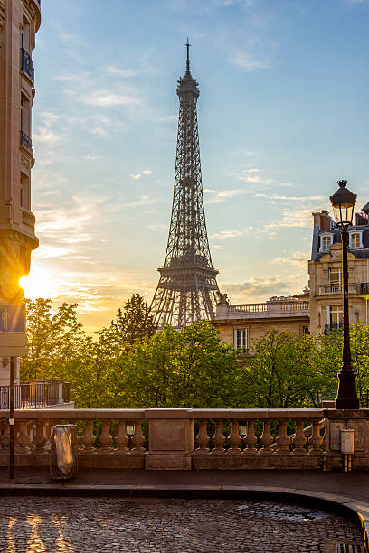 Eiffel tower at sunrise, Paris, France