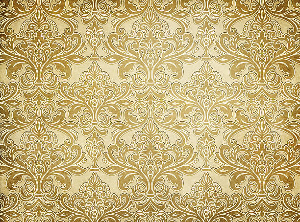 istock Old grunge paper background with decorative vintage ornament. 2211719483